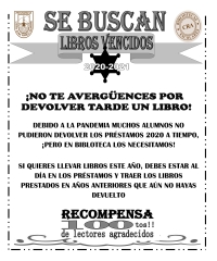 Campaña Biblioteca "Se Buscan Libros Vencidos 2020-2021"